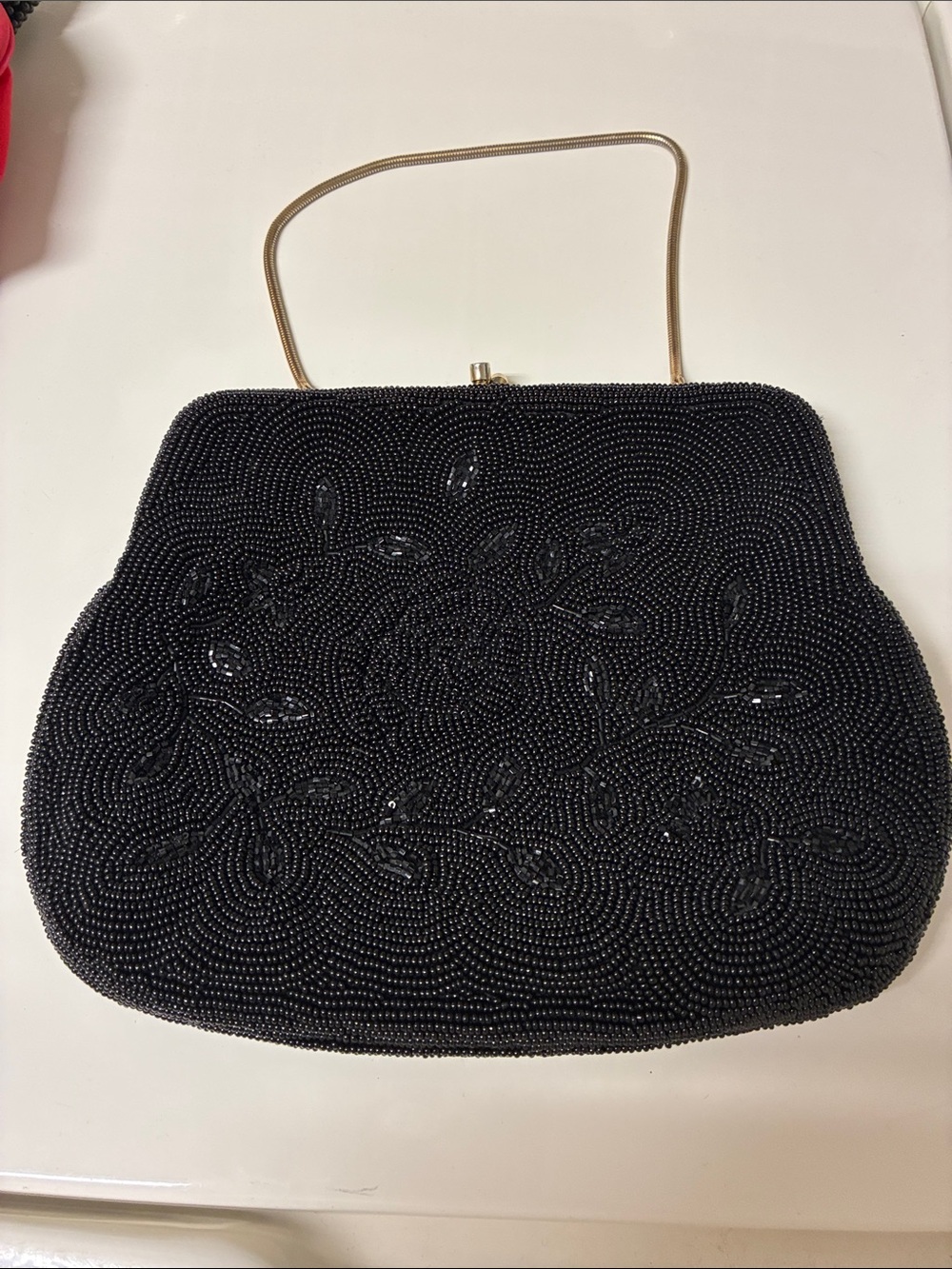 Black Beaded Evening Handbag